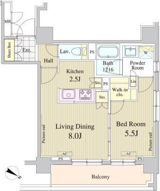 間取り図（1LDK ／ 40.02㎡）