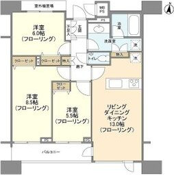 間取り図（3LDK ／ 72.09㎡）